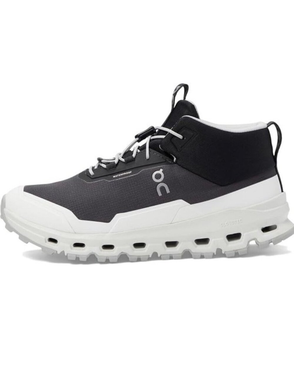 On Cloudhero Mid Waterproof Kids Boots 5.5 Youth black white